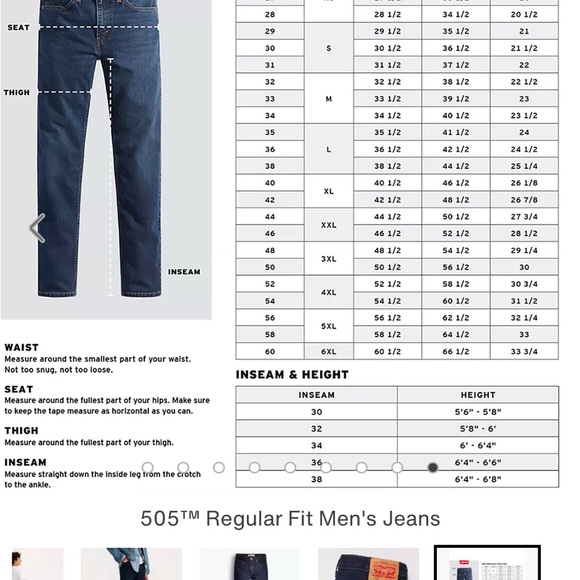 Levi's Dark 34 x 32 Straight Jeans NWOT - Picture 3 of 3